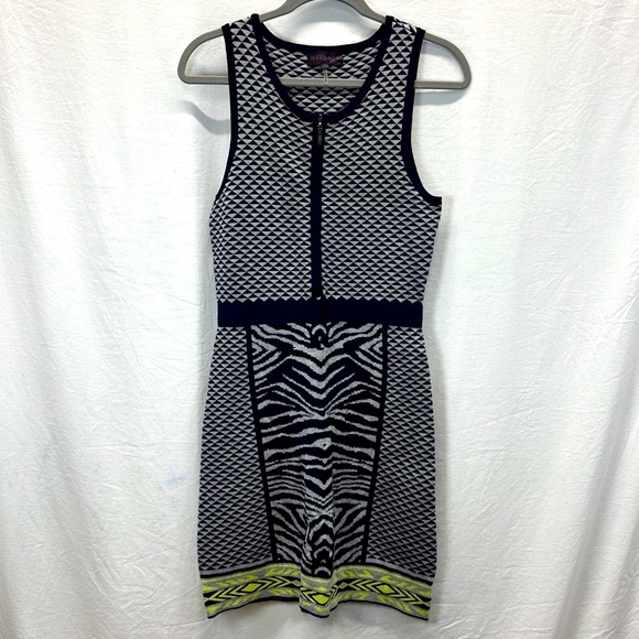 Hale Bob Womens Knit Navy Green Dress Size S - Picture 1 of 9